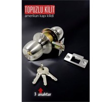 Topuzlu Kilit Amerikan Kapı Kilit Buton Set