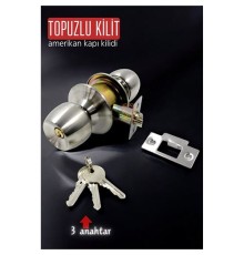Topuzlu Kilit Amerikan Kapı Kilit Buton Set