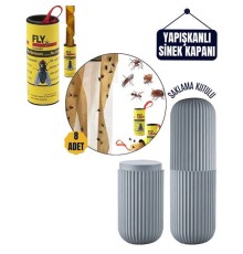 8 Adet Yapışkanlı Sinek Şeridi Korumalı Kutulu
