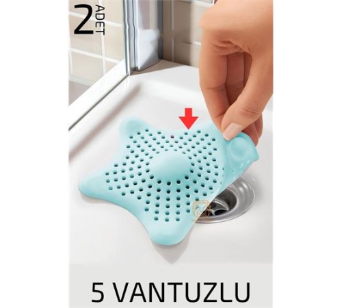 Vantuzlu Lavabo Gider Süzgeci Multi Kullanım 2 li Vantuzlu Lavabo Gider Süzgeci Multi Kullanım 2 li