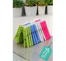 Plastik Çamaşır Mandalı 72 Adet