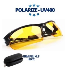 Polarize UV400 Sarı Camlı Güneş Gözlüğü