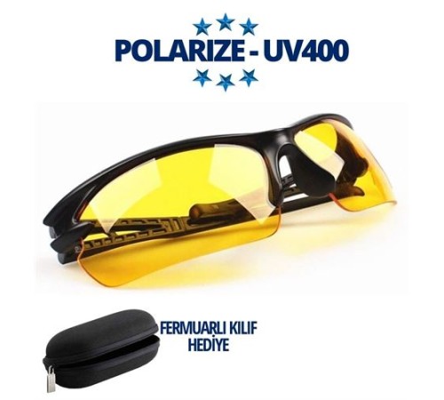 Polarize UV400 Sarı Camlı Güneş Gözlüğü Polarize UV400 Sarı Camlı Güneş Gözlüğü