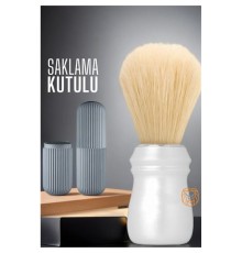 Sakal Tıraş Fırçası Aithusa Kutulu  Beyaz