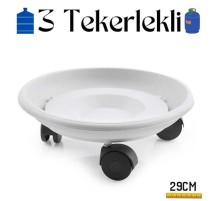 Tekerlekli Damacana ve Tüp Altlığı Beyaz