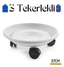 Tekerlekli Damacana ve Tüp Altlığı Beyaz