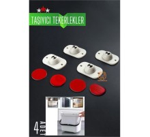 Bilyeli Mini Taşıyıcı Tekerlek Seti  360D Yapışkanlı