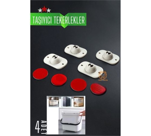 Bilyeli Mini Taşıyıcı Tekerlek Seti 360D Yapışkanlı Bilyeli Mini Taşıyıcı Tekerlek Seti 360D Yapışkanlı