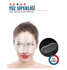 50 Adet Saç Kesimi Duş Makyaj Yüz Koruma Siperliği