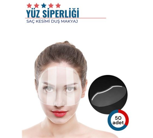 50 Adet Saç Kesimi Duş Makyaj Yüz Koruma Siperliği 50 Adet Saç Kesimi Duş Makyaj Yüz Koruma Siperliği