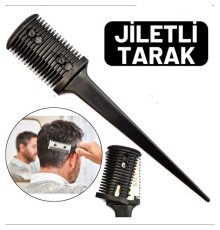Jiletli Kırık Saç Sakal Düzletme İnceltme Tarağı