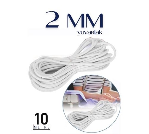 Bel Paça Giysi Lastiği 2 mm 10 Mt Bel Paça Giysi Lastiği 2 mm 10 Mt
