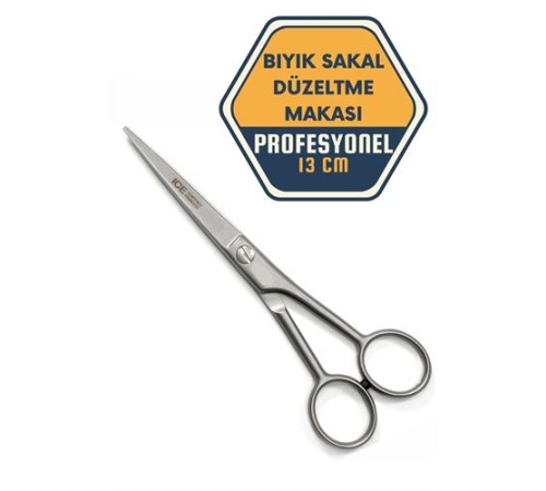 Berber Kuaför Kesim Bıyık Sakal Düzeltme Makası 13.5 cm Berber Kuaför Kesim Bıyık Sakal Düzeltme Makası 13.5 cm