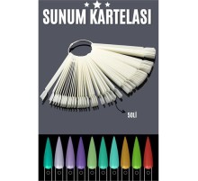 BEYAZ Protez Jel Tırnak Eğitim ve Sunum Kartelası