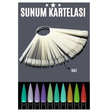 BEYAZ Protez Jel Tırnak Eğitim ve Sunum Kartelası