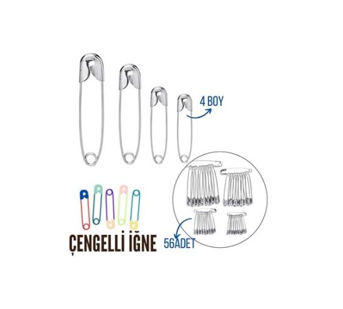Çengelli İğne 4 Boy 56 Adet Çengelli İğne 4 Boy 56 Adet
