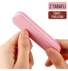 Mini Tırnak Törpü ve Parlatma Blok Sünger 2 Yüzey