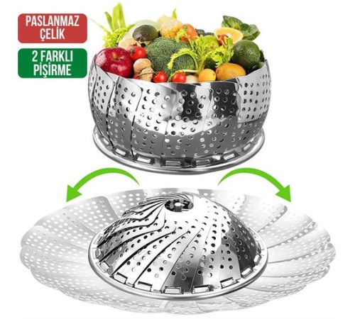 StyleDegree Metal Buharda Pişirme Haşlama Aparatı StyleDegree Metal Buharda Pişirme Haşlama Aparatı