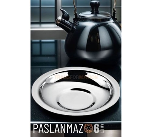 Veneta 6 Adet Metal Çay Tabağı Seti Veneta 6 Adet Metal Çay Tabağı Seti