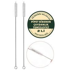 2 Adet Pipet Emzik Çaydanlık Temizleyici Fırça