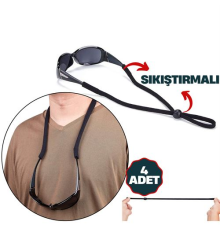 Savino 4 Adet Ayarlanabilir Sıkıştırmalı Gözlük İpi