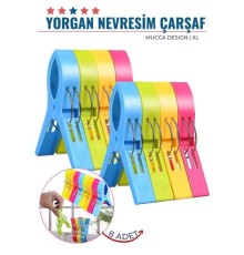 XL Yorgan Nevresim Çarşaf Mandalı 8 ADET Mucca Design