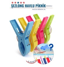XL Plaj Havlu Şezlong Piknik Mandalı 4 ADET Mucca Design