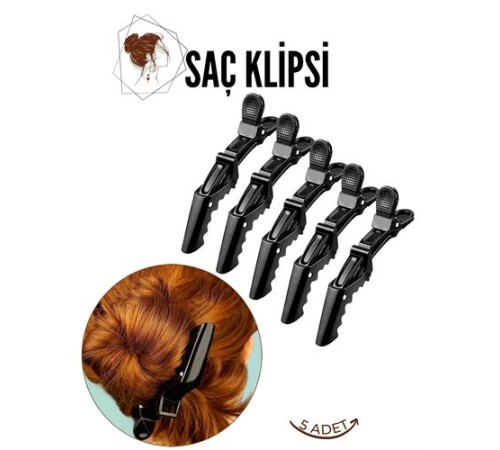 Saç Pensi Saç Klipsi 5 Adet Crocodile Design Saç Pensi Saç Klipsi 5 Adet Crocodile Design