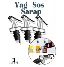 Şişe Tıpa Dağıtıcı Akış Seti 3'lü BiancoLilla Design