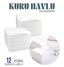 Tek Kullanımlık Kuru Havlu Çok Amaçlı 40X80 CM 12 Adet