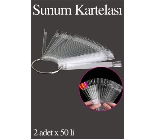 Protez Tırnak Sunum Kartelası ŞEFFAF 100 LÜ Protez Tırnak Sunum Kartelası ŞEFFAF 100 LÜ