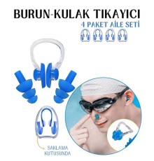 Kulak ve Burun Tıkayıcı Havuz 4 lü Aile Seti