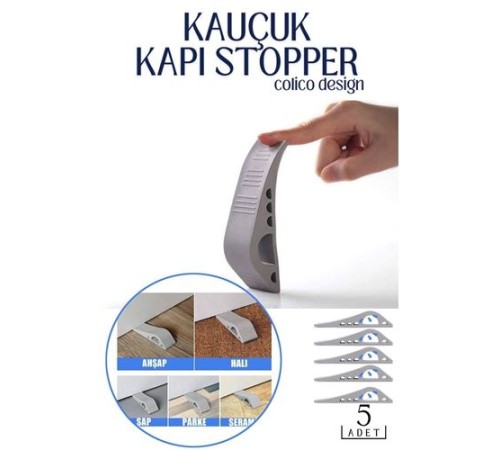 Kauçuk Kapı Stopperi Colico Design 5 Adet Kauçuk Kapı Stopperi Colico Design 5 Adet