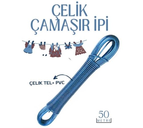 50 mt Çelik Çamaşır İpi 50 mt Çelik Çamaşır İpi