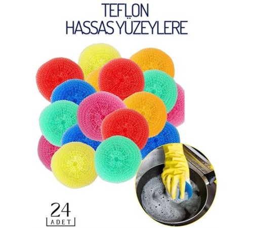 Örgülü Bulaşık Pedi Teflon Yüzey Ave Design 24 lü Örgülü Bulaşık Pedi Teflon Yüzey Ave Design 24 lü