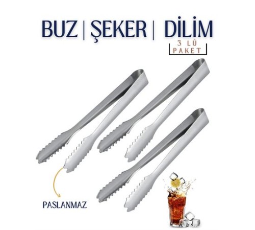 Buz Maşası Tiffany Design 3 lü PAKET Buz Maşası Tiffany Design 3 lü PAKET