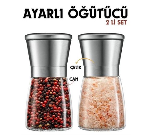 2 li Baharat Tuz Öğütücü Set Dees Dickerhoof Design