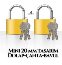 Mini 20mm Dolap Çanta Bavul Kilidi 2 ADET