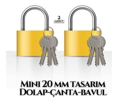 Mini 20mm Dolap Çanta Bavul Kilidi 2 ADET Mini 20mm Dolap Çanta Bavul Kilidi 2 ADET