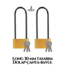 Long 30 mm Dolap Çanta Bavul Kilidi 2 ADET