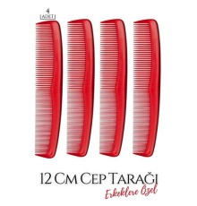 12 Cm Erkek Cep Tarağı 4 ADET