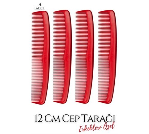 12 Cm Erkek Cep Tarağı 4 ADET 12 Cm Erkek Cep Tarağı 4 ADET