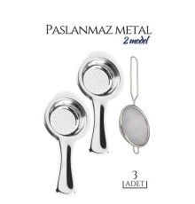 3 lü Set Metal Çay Süzgeci Cabrera Design