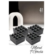 Metal Kül Tablas 9 Gözlü Rexite 4 ADET