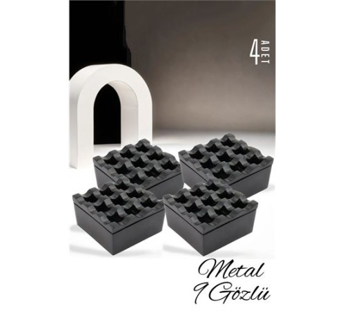 Metal Kül Tablas 9 Gözlü Rexite 4 ADET Metal Kül Tablas 9 Gözlü Rexite 4 ADET