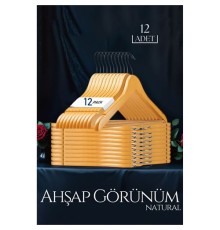 Natural Ahşap Görünüm 12 li Askı Seti Schönbuch Design