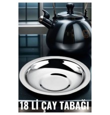 18 li Metal Çay Tabağı Veneta Design Seti