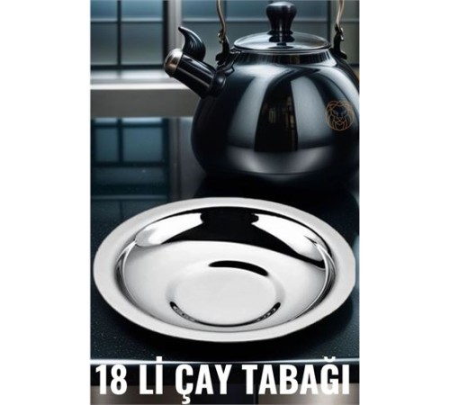 18 li Metal Çay Tabağı Veneta Design Seti 18 li Metal Çay Tabağı Veneta Design Seti