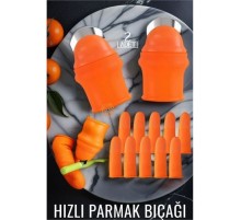 Hızlı Parmak Bıçağı Başparmak Sebze Kesici 2 li set