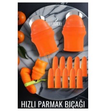Hızlı Parmak Bıçağı Başparmak Sebze Kesici 2 li set
